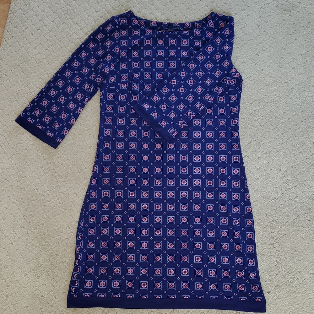 Tommy Hilfiger Red and Blue Sheath Dress